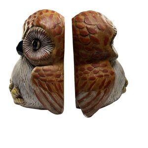 Holland 6” Mold Brown Vintage 1981 Two Piece Ceramic Owl Figurine